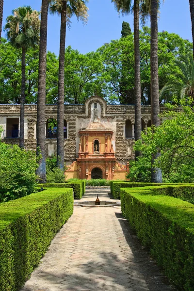 Giardini all'inglese del Palazzo Alcazar — Foto Stock