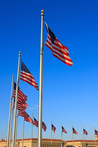 Flagi amerykańskie — Zdjęcie stockowe