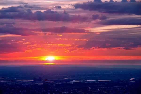 Puesta de sol sobre Nueva Jersey — Foto de Stock