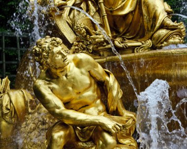 Fragment of fountain in park of Versailles clipart