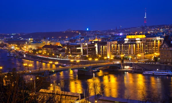 Visa på Prags broar — Stockfoto