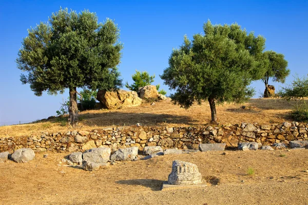 Ruïnes van heiligdom van poseidon, poros, Griekenland — Stockfoto