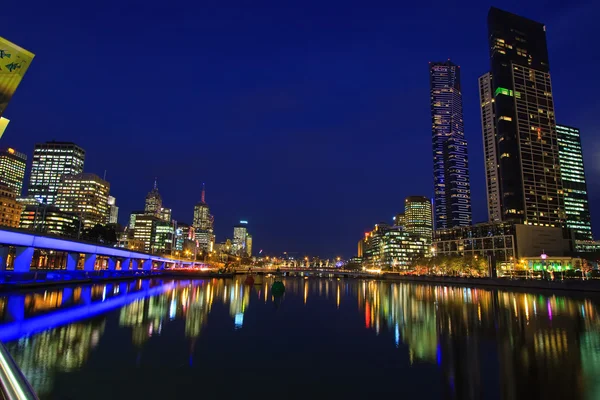 Melbourne di notte — Foto Stock