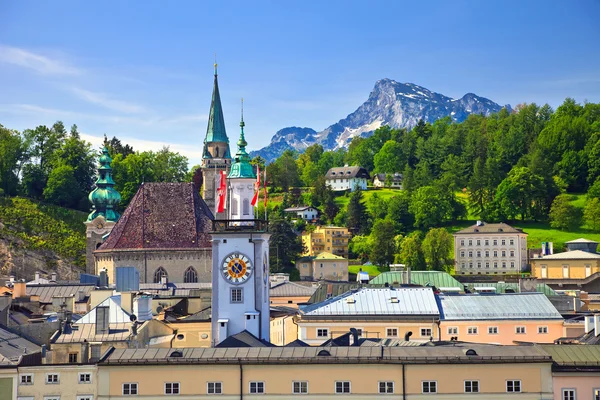 Salzburg a városháza tornya — Stock Fotó