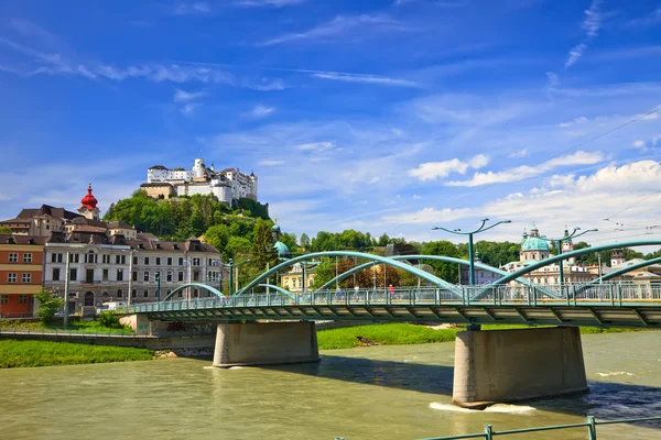 Veiw na Fortaleza de Hohensalzburg, Salzburgo — Fotografia de Stock