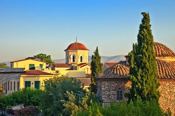 아테네 플라카 지역에서 교회 — 스톡 사진