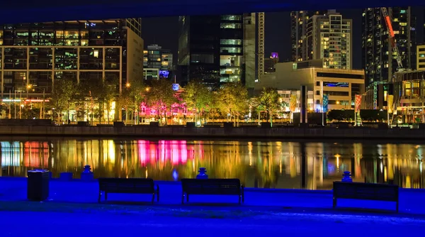 Melbourne at night — Stock Photo, Image