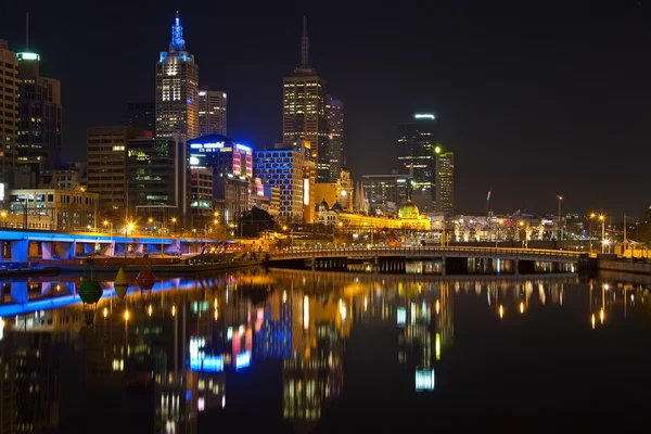 Melbourne di notte — Foto Stock