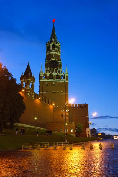 Rudé náměstí v noci, Moskva — Stock fotografie