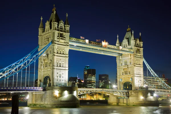 Тауэрский мост ночью, Лондон Лицензионные Стоковые Изображения