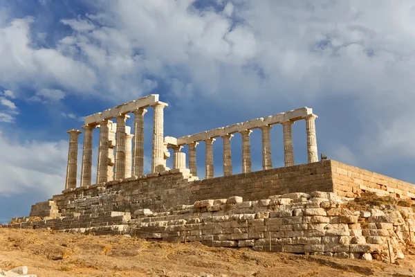 希腊波塞冬神庙的废墟 — 图库照片