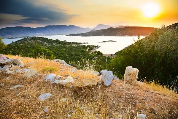 Puesta de sol en Grecia — Foto de Stock