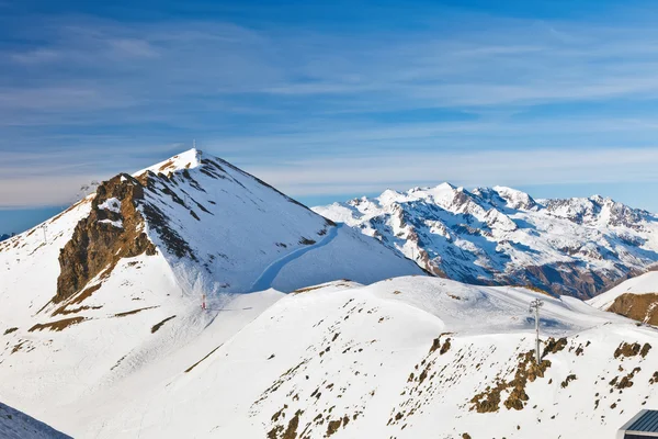 Skipistes in Franse Alpen — Stockfoto