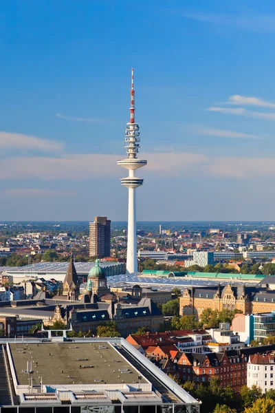 Вид на Гамбург, Радиовещательная башня — стоковое фото