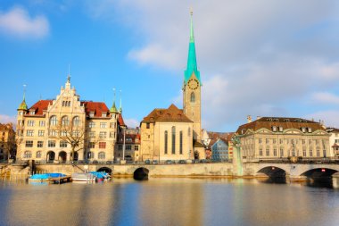 Fraumuenster Cathedral in Zurich clipart