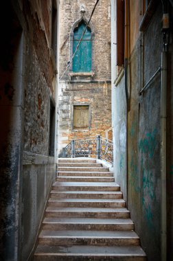 Narrow street in Venice clipart