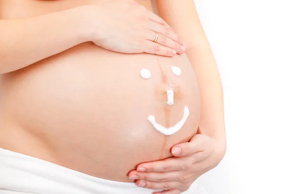 Buik van zwangere vrouw — Stockfoto
