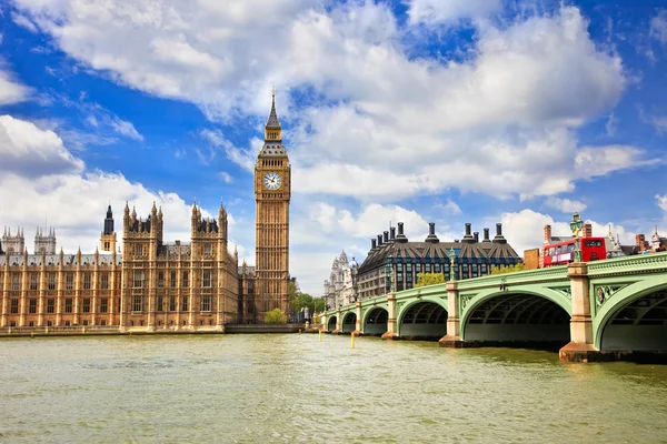 Grote ben en huizen van het parlement, Londen — Stockfoto