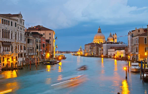 Grande canal à noite, Veneza — Fotografia de Stock