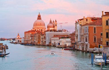 Grand canal at sunset, Venice clipart