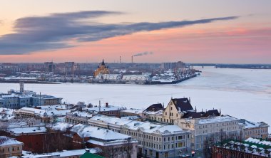 Nizhny Novgorod at winter clipart