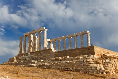 Ruins of Poseidon temple clipart