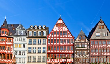 Old traditional buildings in Frankfurt clipart