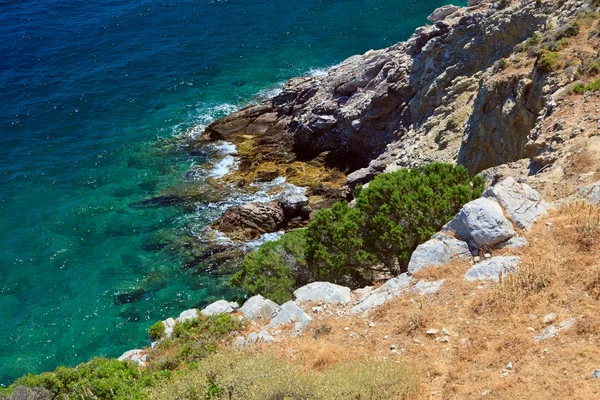 Costa del mar en Grecia — Foto de Stock