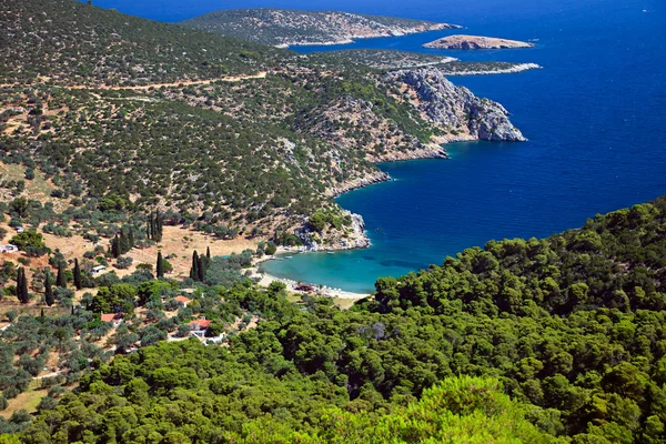 Malé klidné zátoce na řeckém ostrově — Stock fotografie