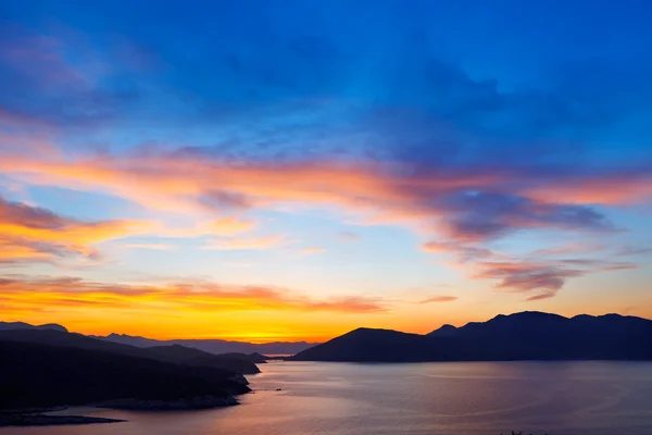 Bel tramonto sul Mar Egeo — Foto Stock