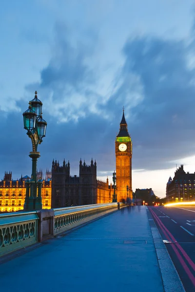 Big Ben en la noche, Londres — Foto de Stock
