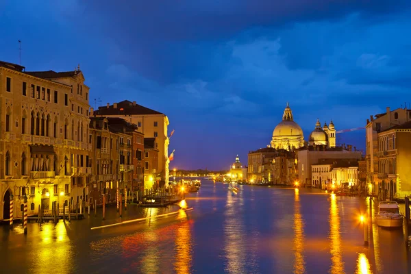 Grande canal à noite, Veneza — Fotografia de Stock