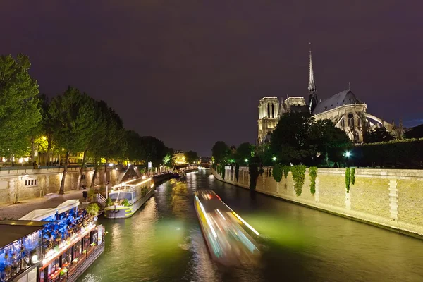 stock image Notre Dame de Paris at night