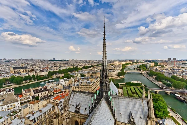 Notre dame Paris üzerinde göster — Stok fotoğraf