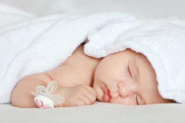 Sleeping baby girl clipart