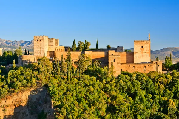 Alhambra al tramonto, Granada, Spagna — Foto Stock