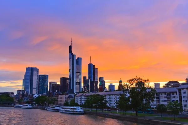 Francoforte al tramonto — Foto Stock