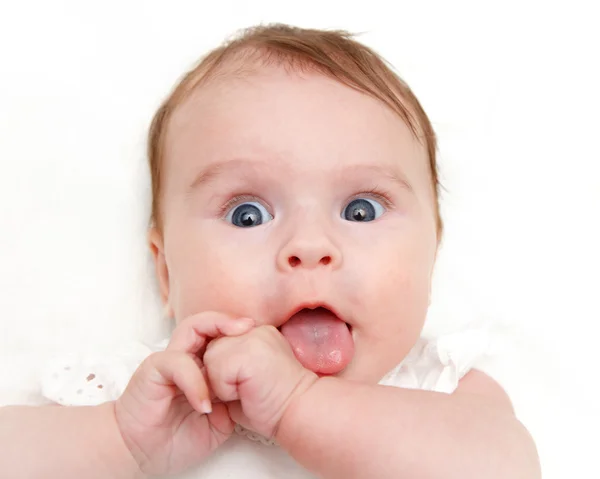 Astonished baby — Stock Photo, Image