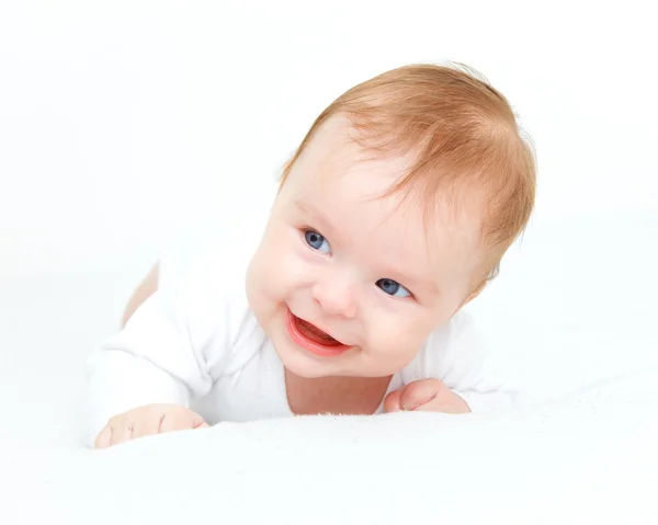 Schattig kruipende babymeisje — Stockfoto