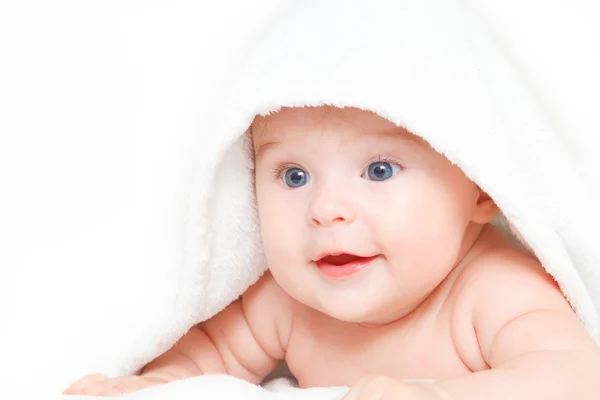 Söt leende baby — Stockfoto