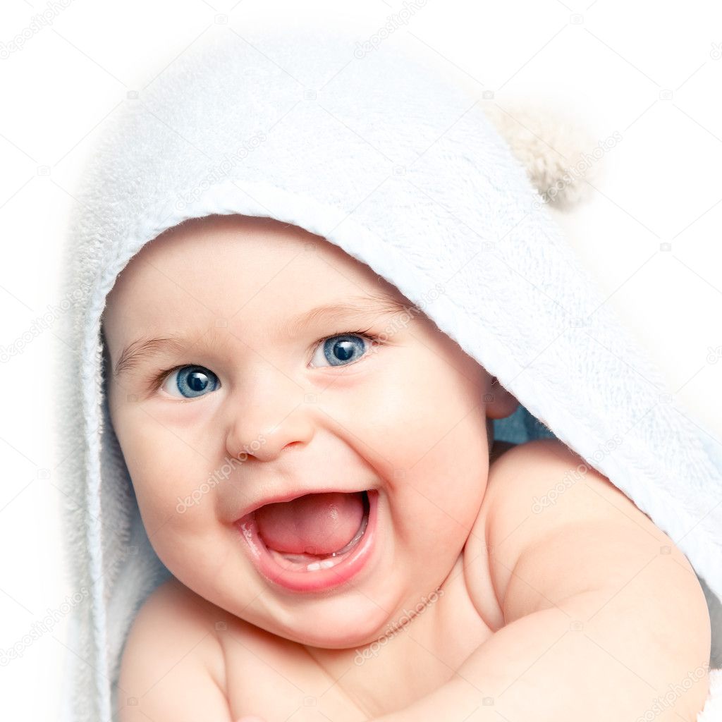 Cute smiling baby — Stock Photo © sborisov #6673425