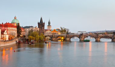 The Charles bridge in Prague, Czech Republic clipart