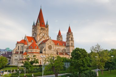 Church Heiliger Franz of Assisi at Mexikoplatz, Vienna, Austria clipart