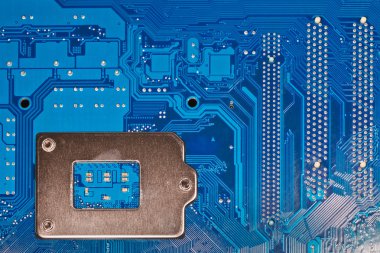 Close up of computer circuit board clipart