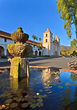 Santa barbara mission, ca, usa clipart