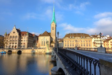 Fraumuenster Cathedral in Zurich clipart