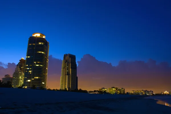 Miami south beach's nachts — Stockfoto