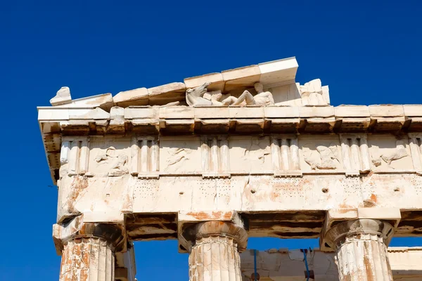 Detalle del Partenón en la Acrópolis, Atenas — Stockfoto