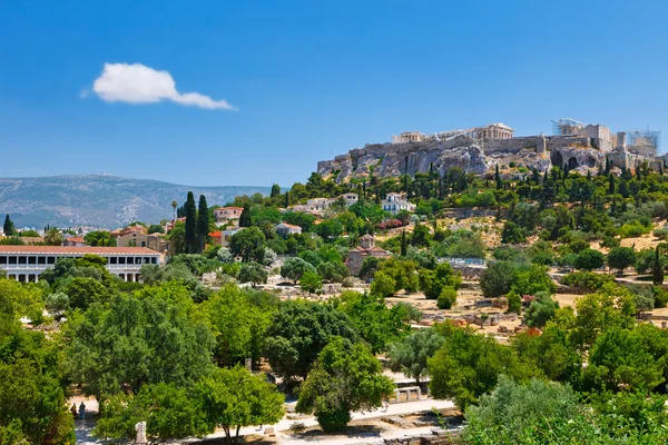 View on Acropolis from ancient agora, Athens, Greece — Stock Photo, Image