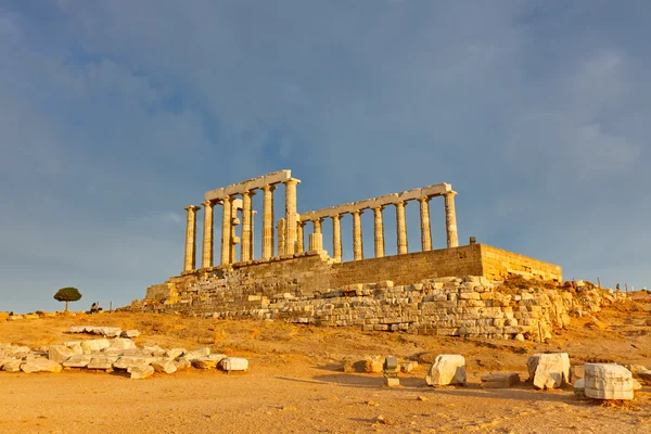 Poseidon Tapınağı, Yunanistan kalıntıları — Stok fotoğraf